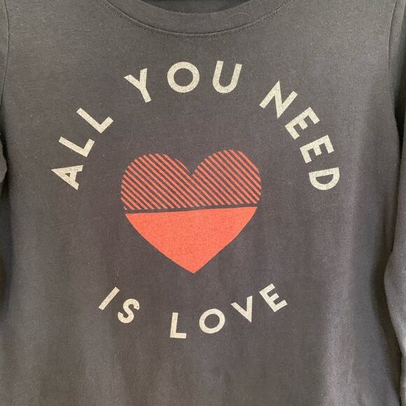 Junk Food Grey Love Is All You Need LS Tee Medium - Picture 3 of 6
